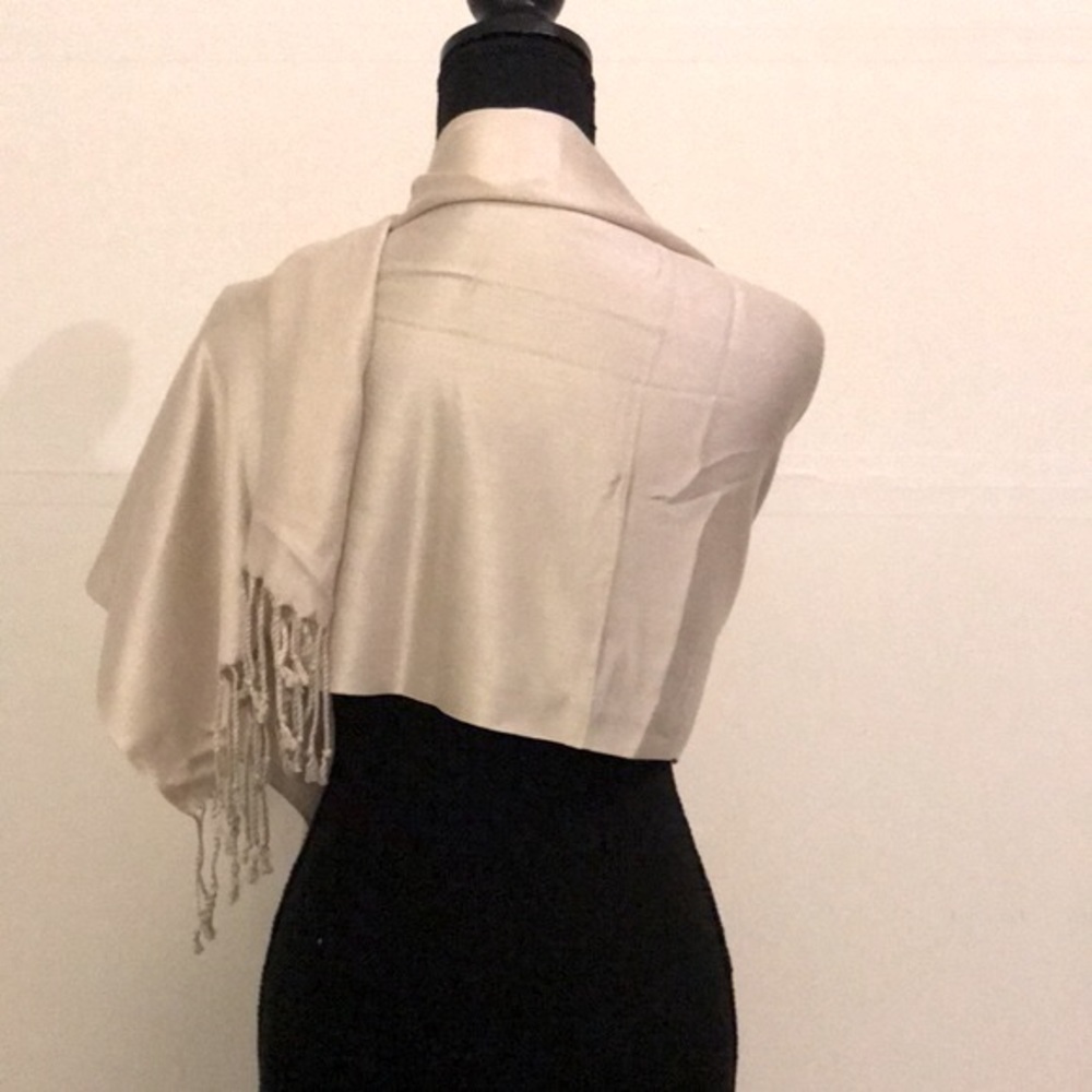 BCBGMAXAZRIA | Sand/Cream Pashmina | Wrap | Shrug - Picture 2 of 9